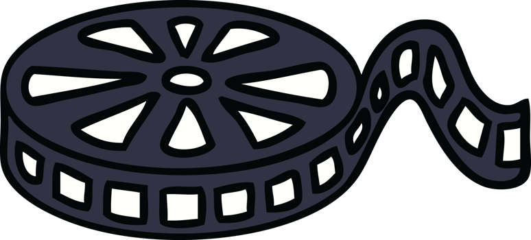 cute cartoon of a film reel png