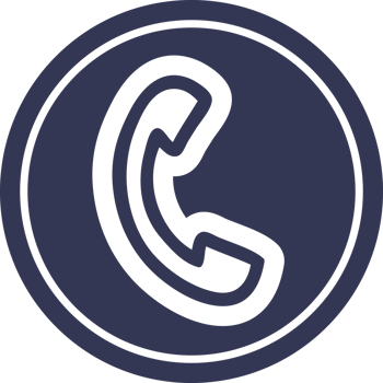 telephone handset circular icon symbol png