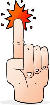 drawn cartoon pointing hand png