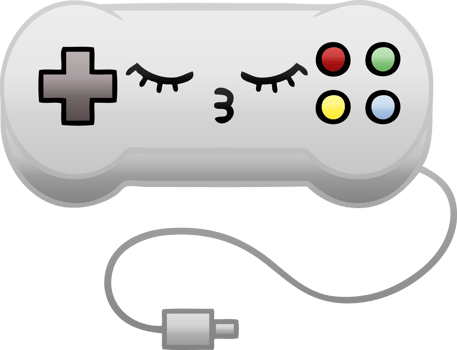 gradient shaded cartoon of a game controller png