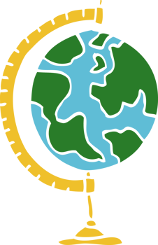 cartoon doodle globe png