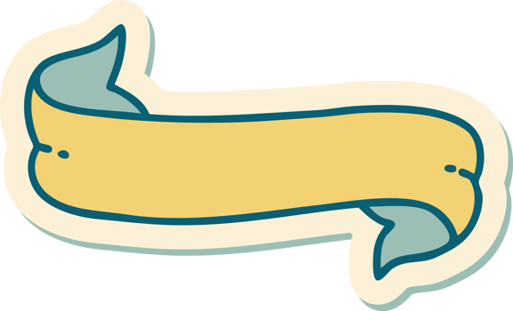 sticker of tattoo in traditional style of a banner png