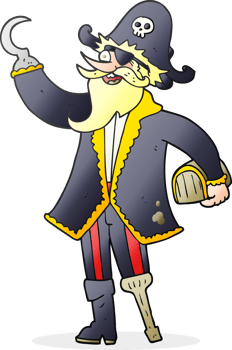 drawn cartoon pirate captain png
