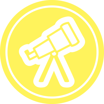 astronomy telescope circular icon symbol png