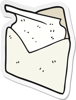 sticker of a cartoon letter png