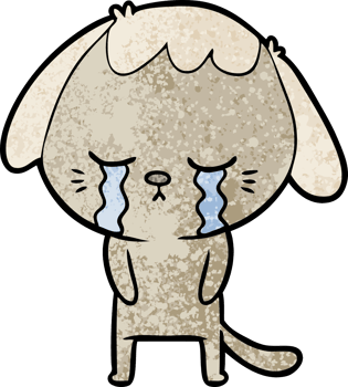 cute puppy crying cartoon png