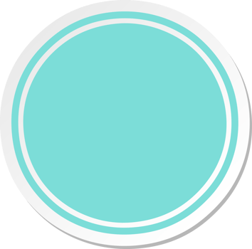cartoon sticker of a full moon png