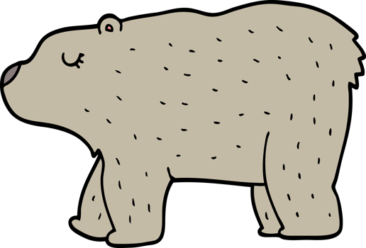 cartoon bear drawing png