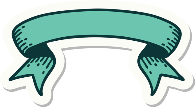 sticker of tattoo in traditional style of a banner png