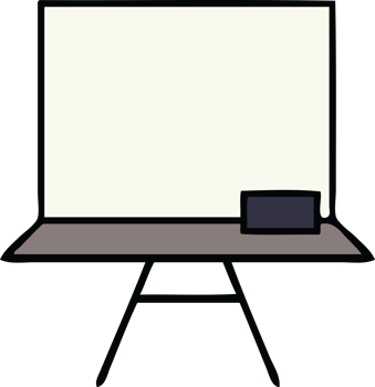 cute cartoon of a white board png