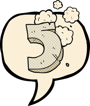drawn comic book speech bubble cartoon stone number five png