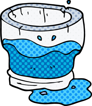 cartoon doodle old water glass png