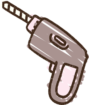a drawing of a drill on a transparent background png