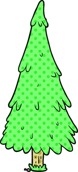 cartoon christmas tree png