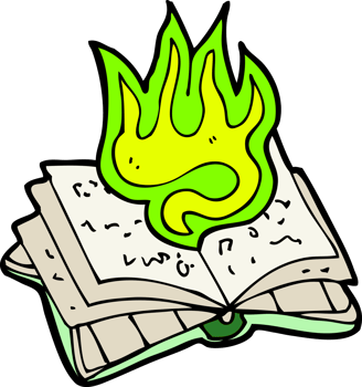cartoon magic spell book png