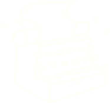 a drawing of a typewriter on a transparent background png