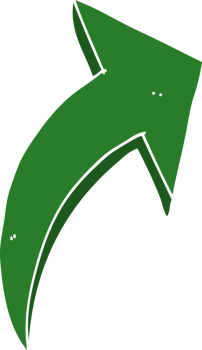 flat color style cartoon pointing arrow png