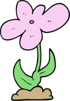 cartoon flower drawing png