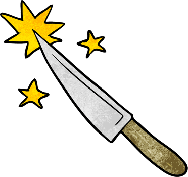 cartoon sharp kitchen knife png