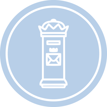 British postbox circular icon symbol png