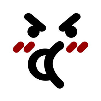 an emoticon with a face and mouth png