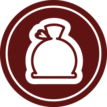 bulging sack circular icon symbol png