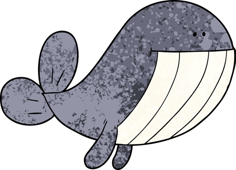 cartoon whale drawing png