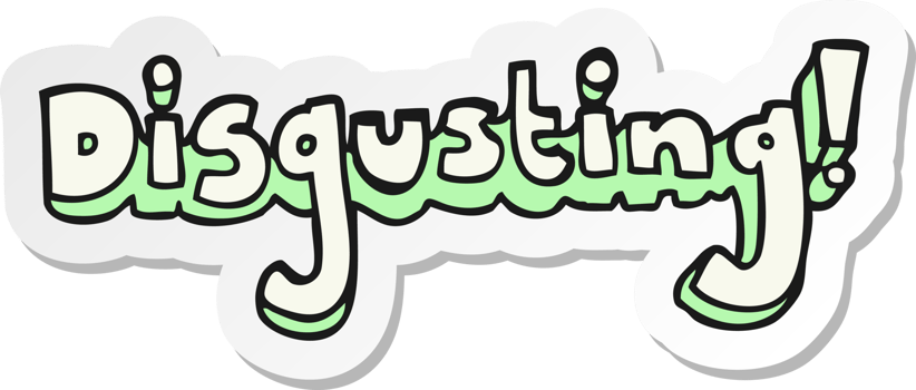 sticker of a disgusting cartoon png