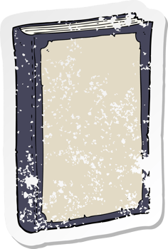 retro distressed sticker of a cartoon book png