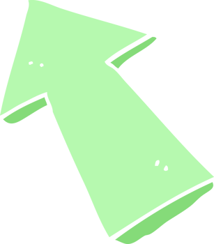 flat color illustration of pointing arrow png