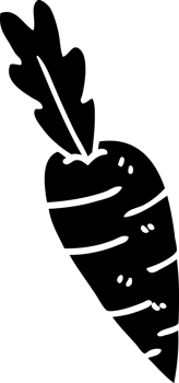 line drawing cartoon carrots solid black icon png