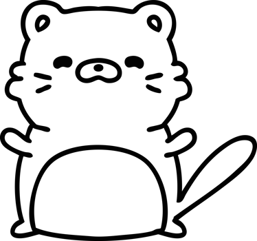 line doodle of a cute little pet cat icon png