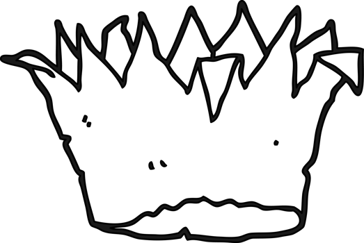 cartoon paper crown icon png