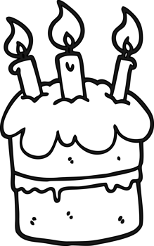 cartoon birthday cake icon png