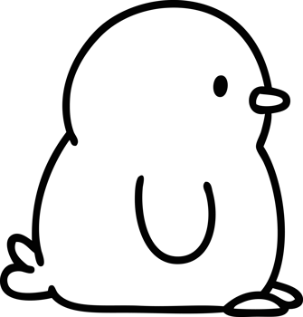 line doodle of a cute little penguin icon png