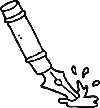 cartoon fountain pen icon png