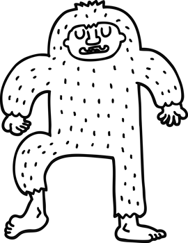 cartoon bigfoot icon png