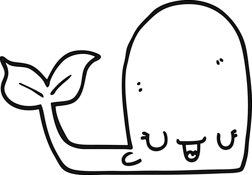 cartoon happy whale icon png