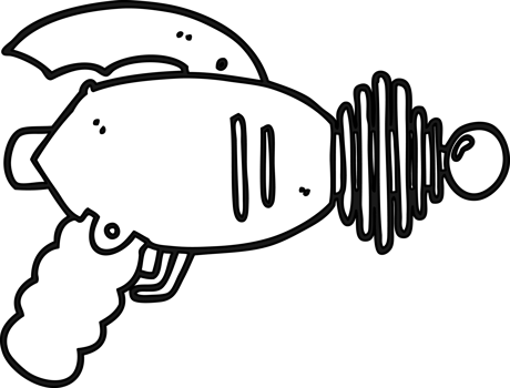 cartoon ray gun icon png