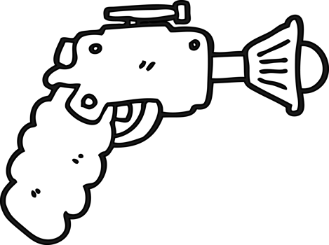 cartoon ray gun icon png