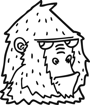 cartoon angry gorilla face icon png