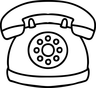 line doodle of an old style telephone icon png