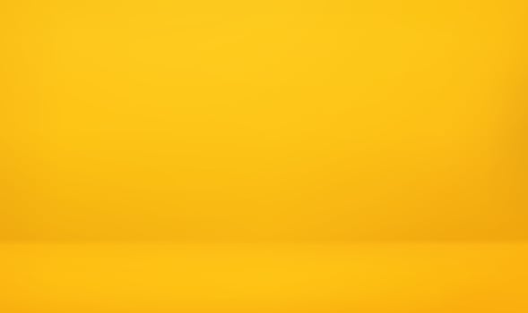 3d Empty yellow light studio abstract background with spotlight effect. Product showcase backdrop. concept for your graphic design poster banner and backdrop. 3d rendering. Vector illustration