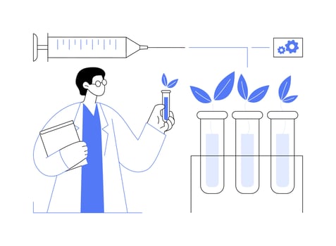 Plant breeding abstract concept vector illustration.