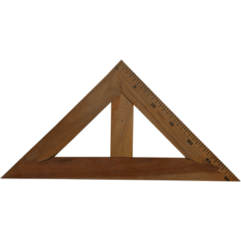 Wooden triangle without background png
