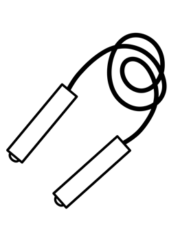 sports equipment skipping rope black and white png