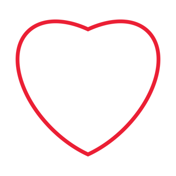 hearts red outline set for decoration png