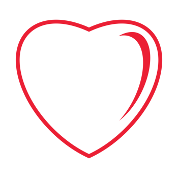 hearts red outline set for decoration png