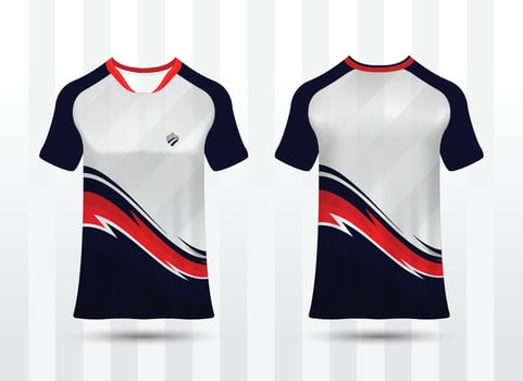 Specification Soccer Sport mockup , Esports Gaming T Shirt Jersey template. mock up uniform . Vector Illustration design