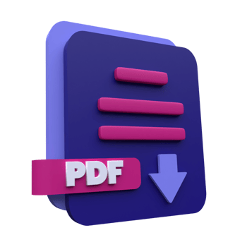 unique 3d rendering download pdf file icon simple.Realistic vector illustration. png